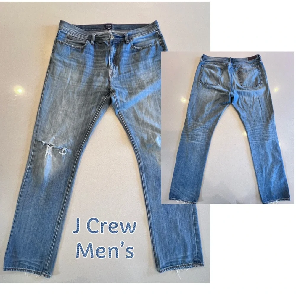 J. Crew Men's The Sutton Distressed Jeans Sz 36x36